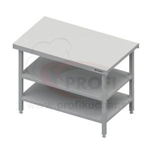 Neutrálný výdajný stôl s dvoma policami - 600x710x880mm vyobraziť