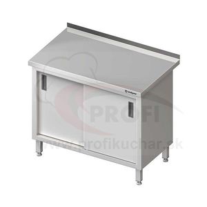 Pracovný stôl krytovaný STALGAST® 1500x600mm, posuvné dvere vyobraziť
