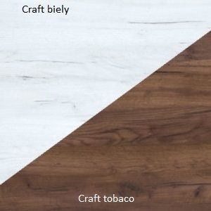 ArtCross Nadstavec na TV skrinku HUGO | 07 Farba: craft biely / craft tobaco vyobraziť