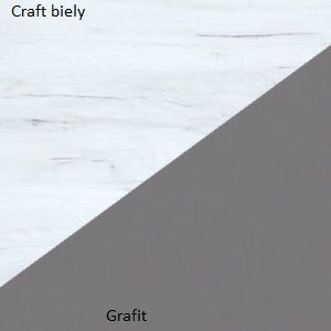 ArtCross Nočný stolík KITTY | KIT-12 Farba: craft biely / grafit vyobraziť