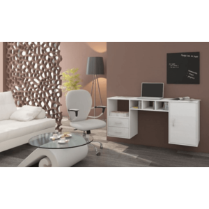 ArtCross Závesný PC stolík Hanger Farba: Biela / biely lesk vyobraziť