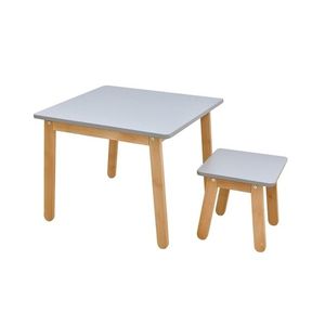 ArtBel Detský set stôl & stolička WOODY Farba: Sivá vyobraziť