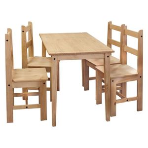 Stôl + 4 stoličky CORONA 2 vosk 161611 vyobraziť