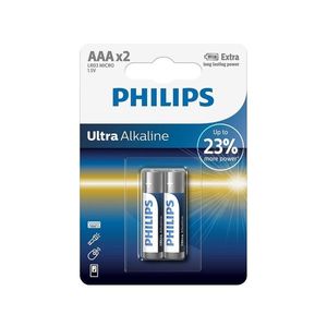 Philips Philips LR03E2B/10 - 2 ks Alkalická batéria AAA ULTRA ALKALINE 1, 5V 1250mAh vyobraziť