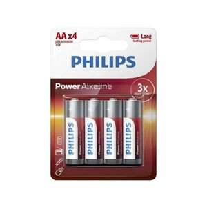 Philips Philips LR6P4B/10 - 4 ks Alkalická batéria AA POWER ALKALINE 1, 5V 2600mAh vyobraziť