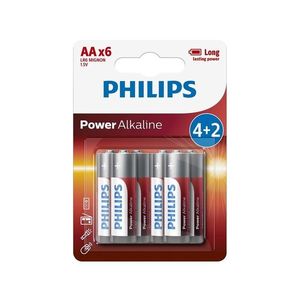 Philips Philips LR6P6BP/10 - 6 ks Alkalická batéria AA POWER ALKALINE 1, 5V 2600mAhV vyobraziť