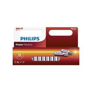 Philips Philips LR03P12W/10 - 12 ks Alkalická batéria AAA POWER ALKALINE 1, 5V vyobraziť