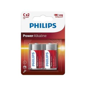 Philips Philips LR14P2B/10 - 2 ks Alkalická batéria C POWER ALKALINE 1, 5V 7200mAh vyobraziť