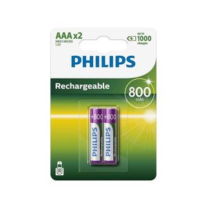 Philips Philips R03B2A80/10 - 2 ks Nabíjacie batérie AAA MULTILIFE NiMH/1, 2V/800 mAh vyobraziť