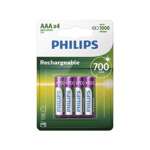 Philips Philips R03B4A70/10 - 4 ks Nabíjacie batérie AAA MULTILIFE NiMH/1, 2V/700 mAh vyobraziť