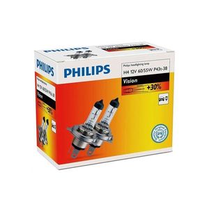 Philips SADA 2x Autožiarovka Philips VISION 12342PRC2 H4 P43t-38/60W/55W/12V 3200K vyobraziť