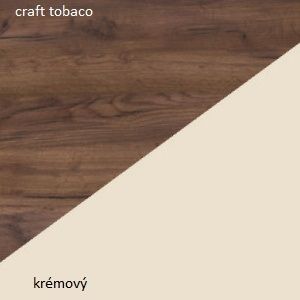 ArtCross Šatníková skriňa VIKI | 05 Farba: craft tobaco / krémový vyobraziť