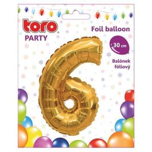 TORO Balónik fóliový TORO číslica 6 30cm vyobraziť
