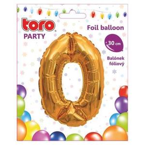 TORO Balónik fóliový TORO číslica 0 30cm vyobraziť