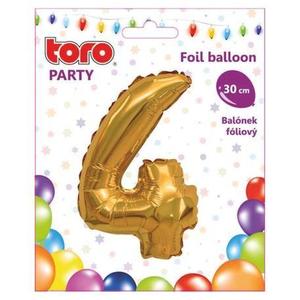 TORO Balónik číslica "4", 30 cm, assort vyobraziť