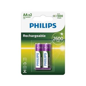 Philips Philips R6B2A260/10 - 2 ks Nabíjacie batérie AA MULTILIFE NiMH/1, 2V/2600 mAh vyobraziť