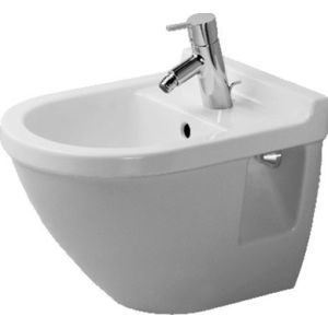 Duravit Starck 3 - Závesný bidet Compact, 1 otvor pre armatúru prepichnutý, 360 x 475 mm, biely 2231150000 vyobraziť