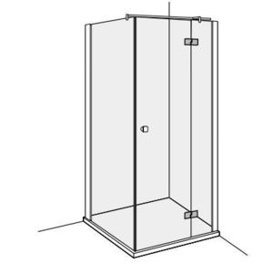 Duscholux Basic - otváravé dvere s pevným segmentom, P, pre vaničku 900 mm, CareTec, DL396.125822.751.062 vyobraziť