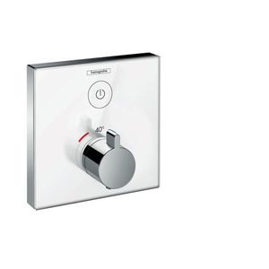 Hansgrohe ShowerSelect Glass - Termostat pod omietku pre 1 spotrebič, biela/chróm 15737400 vyobraziť