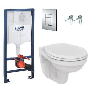 GROHE G+V 1 - set 5v1- Rapid SL pre WC + tlačidlo + úchyty + závesné WC Vima + WC sedátko vyobraziť