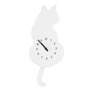 TORO Nástenné hodiny TORO biela mačka 40cm vyobraziť