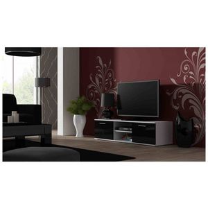 ArtCam TV stolík SOHO 140 cm Farba: biela/čierny lesk vyobraziť