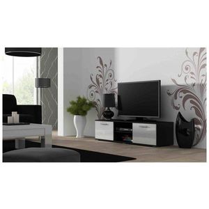 ArtCam TV stolík SOHO 140 cm Farba: čierna/biely lesk vyobraziť