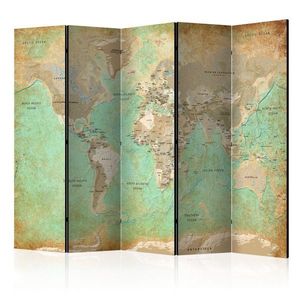 Paraván Turquoise World Map Dekorhome vyobraziť
