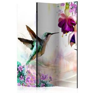 Paraván Hummingbirds and Flowers Dekorhome 135x172 cm (3-dielny) vyobraziť