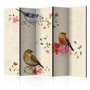 Paraván Bird Song Dekorhome 225x172 cm (5-dielny) vyobraziť