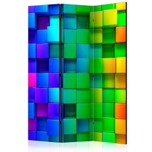 Paraván Colourful Cubes Dekorhome 135x172 cm (3-dielny) vyobraziť