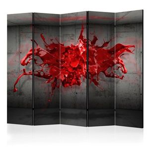 Paraván Red Ink Blot Dekorhome 225x172 cm (5-dielny) vyobraziť