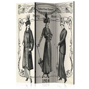 Paraván Dress 1914 Dekorhome 135x172 cm (3-dielny) vyobraziť
