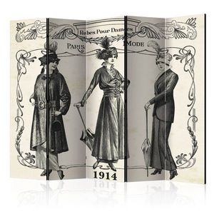 Paraván Dress 1914 Dekorhome 225x172 cm (5-dielny) vyobraziť