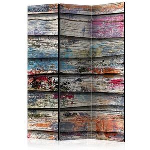 Paraván Colourful Wood Dekorhome 135x172 cm (3-dielny) vyobraziť