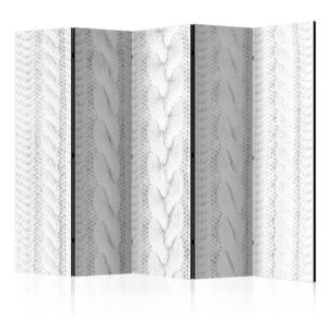Paraván White Knit Dekorhome 225x172 cm (5-dielny) vyobraziť