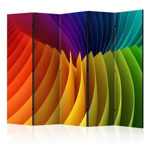 Paraván Rainbow Wave Dekorhome 225x172 cm (5-dielny) vyobraziť
