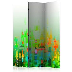 Paraván Abstract City Dekorhome 135x172 cm (3-dielny) vyobraziť