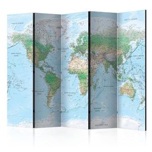 Paraván World Map Dekorhome vyobraziť