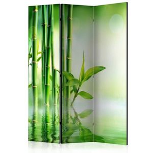 Paraván Green Bamboo Dekorhome 135x172 cm (3-dielny) vyobraziť
