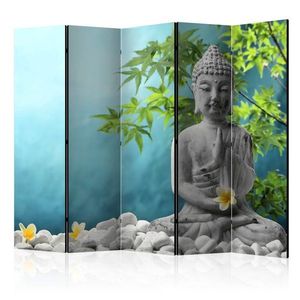 Paraván Meditating Buddha Dekorhome 225x172 cm (5-dielny) vyobraziť