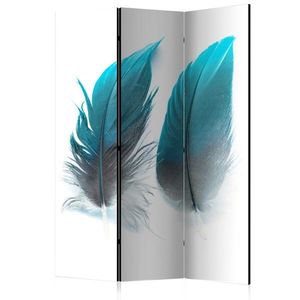 Paraván Blue Feathers Dekorhome 135x172 cm (3-dielny) vyobraziť