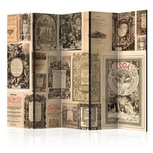 Paraván Vintage Books Dekorhome 225x172 cm (5-dielny) vyobraziť