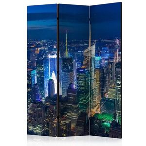 Paraván Manhattan - night Dekorhome 135x172 cm (3-dielny) vyobraziť