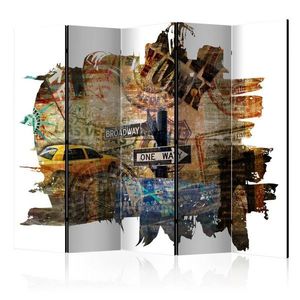 Paraván New York Collage Dekorhome 225x172 cm (5-dielny) vyobraziť