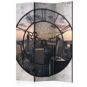 Paraván NYC Time Zone Dekorhome 135x172 cm (3-dielny) vyobraziť