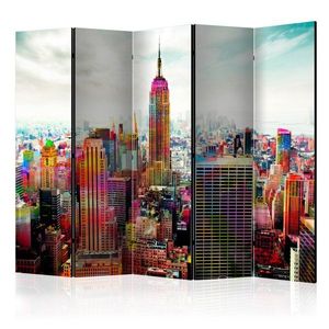 Paraván Colors of New York City Dekorhome 225x172 cm (5-dielny) vyobraziť