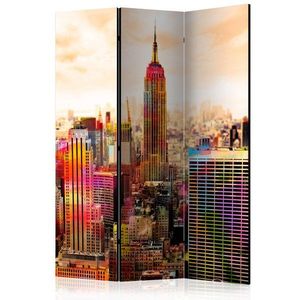 Paraván Colors of New York City III Dekorhome 135x172 cm (3-dielny) vyobraziť