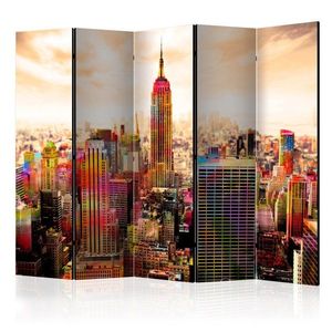 Paraván Colors of New York City III Dekorhome 225x172 cm (5-dielny) vyobraziť