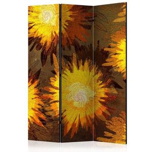 Paraván Sunflower dance Dekorhome 135x172 cm (3-dielny) vyobraziť